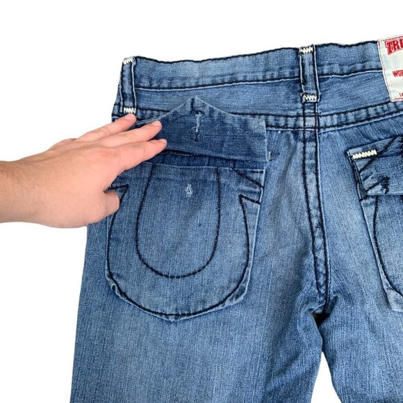 VINTAGE True Religion Jeans Size 36 JOEY SUPER T Blue - Picture 9 of 9